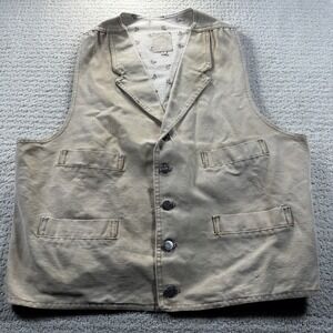 WAH Maker Tan‎ Vest Cowboy Western  Classic Old West